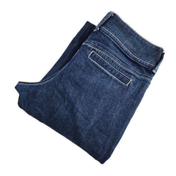 New York & Company Jeans Women's Size 12 (W36 L30) Flare Leg Dark Wash Boho Y2K - Picture 6 of 16